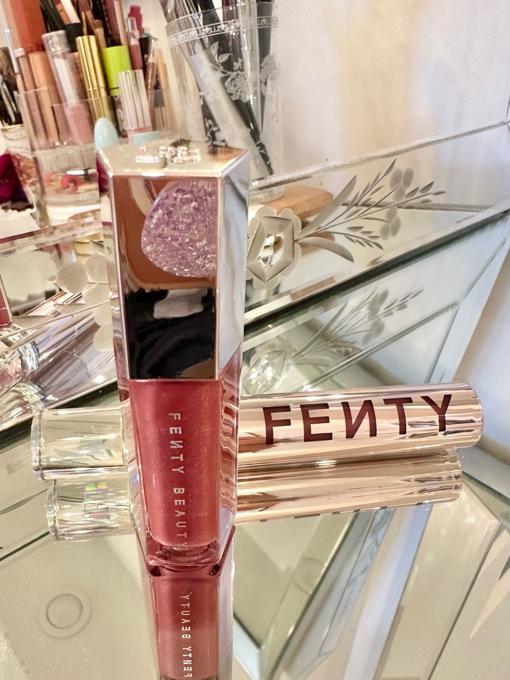 New Fenty Icon Velvet Liquid Lipstick & Lip Gloss “Riri”